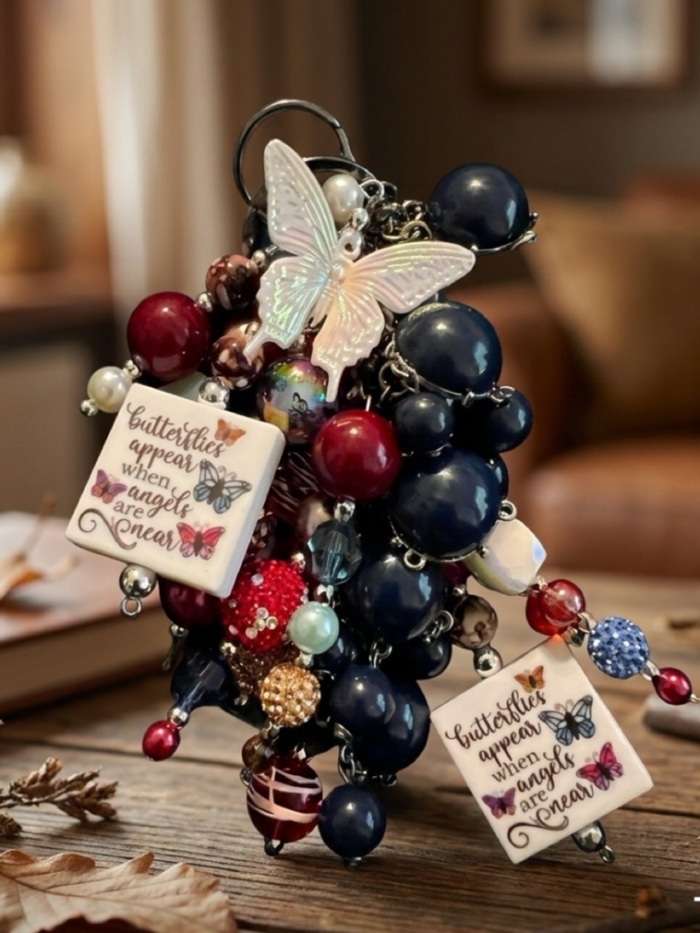 BUTTERFLIES APPEAR WHEN ANGELS ARE NEAR PURSE CHARM